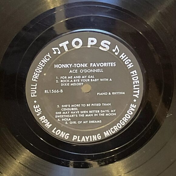 Ace O'Donnell Honky-Tonk Favorites (Vinyl, 1957) Tops Records L1566 Good LP - Picture 9 of 9
